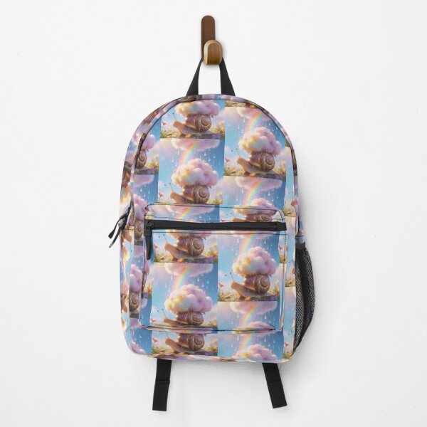 Item preview, Cute Rainbow Cloud Snail with Colorful Raindrops designed and sold by OksArtStudio.