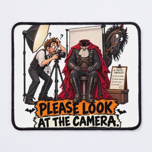 Item preview, Funny Headless Horseman ID Photo – Look at the Camera designed and sold by EwelinaBa.