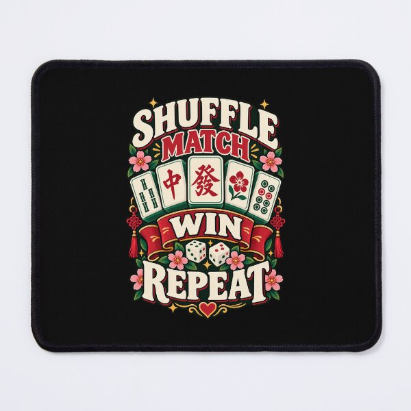 Item preview, Shuffle Match Win Repeat .. Funny Mahjong Game Night designed and sold by Ridaelb.