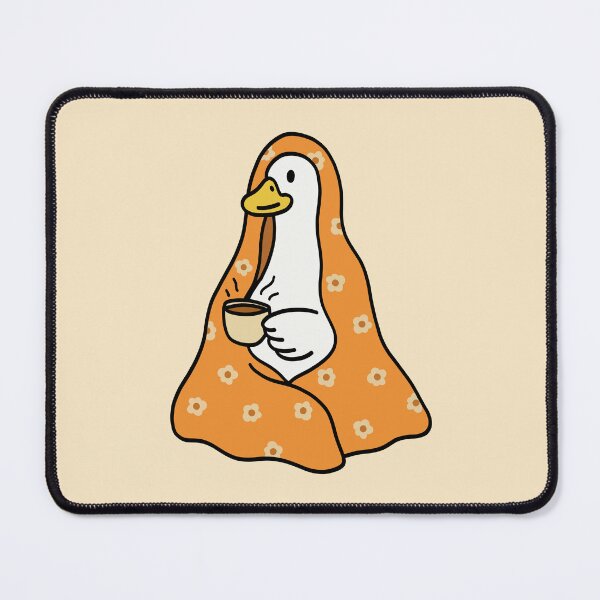 Item preview, Cute Autumn Silly Goose with hot drink and blanket designed and sold by 11pakka.