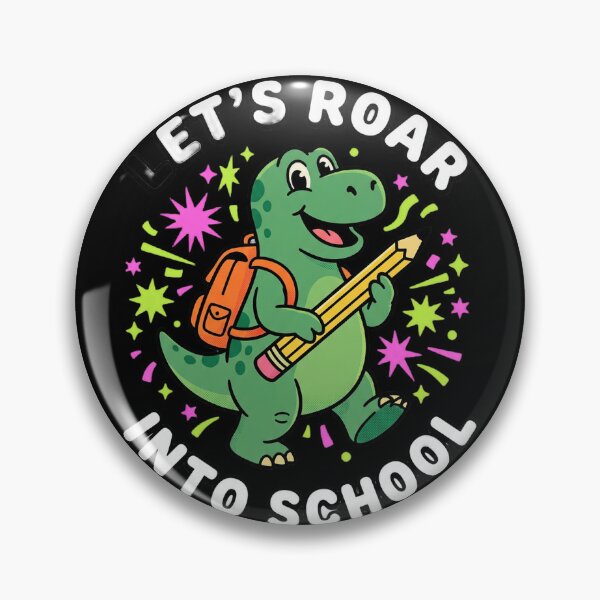 Item preview, Cute Dinosaur Roaring Into School Student Teacher Fun designed and sold by marry treasures.