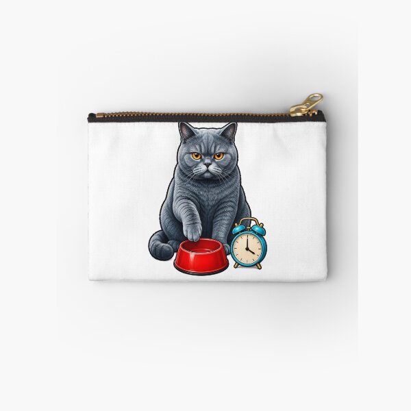 Item preview, British Shorthair Hungry Cat Alarm Art designed and sold by Old's Cool Cat Studio.