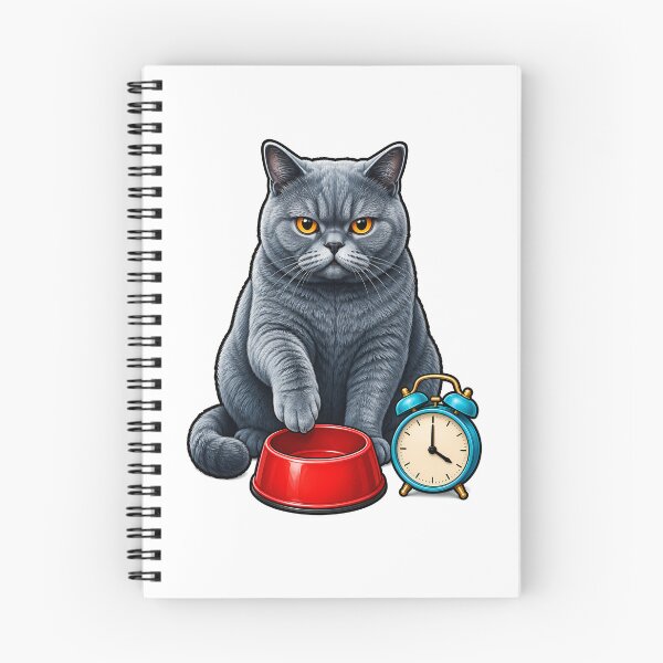 Item preview, British Shorthair Hungry Cat Alarm Art designed and sold by Old's Cool Cat Studio.