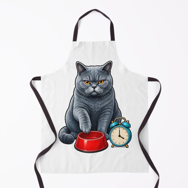 Item preview, British Shorthair Hungry Cat Alarm Art designed and sold by Old's Cool Cat Studio.