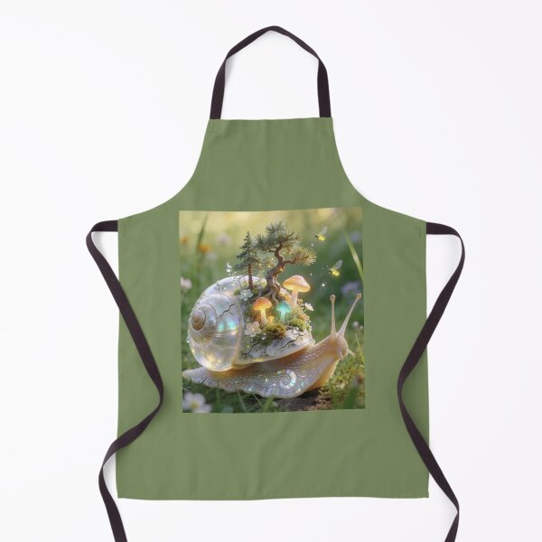 Item preview, Fantasy Snail with Bonsai Tree and Glowing Mushrooms designed and sold by OksArtStudio.