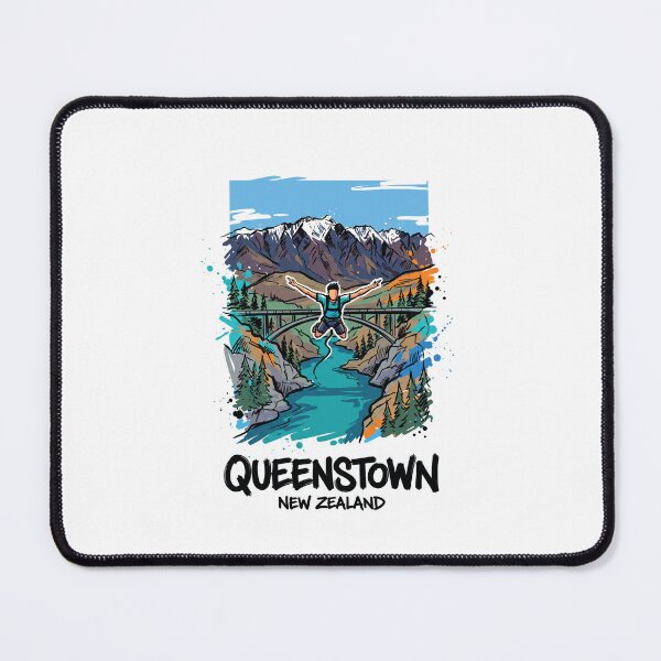 Artikelvorschau, Queenstown Bungee Neuseeland Abenteuerkunst entworfen und verkauft von Merch by Das Design Studio.