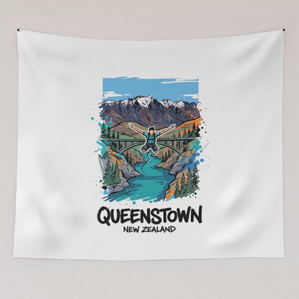 Item preview, Queenstown Bungee New Zealand Adventure Art designed and sold by Merch by Das Design Studio.