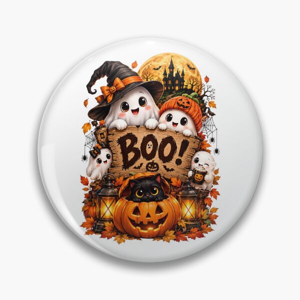 Item preview, Boo Cute Ghosts Black Cat Haunted House designed and sold by Sovereign Supply Co..