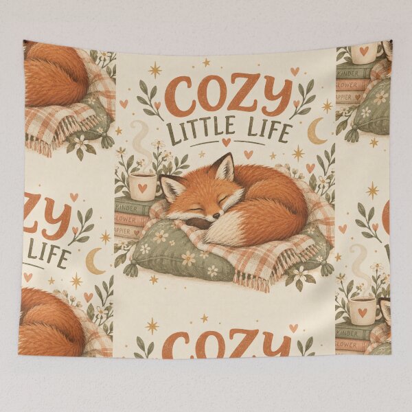 Item preview, Cozy Little Life Sleeping Fox designed and sold by Willow Sky.
