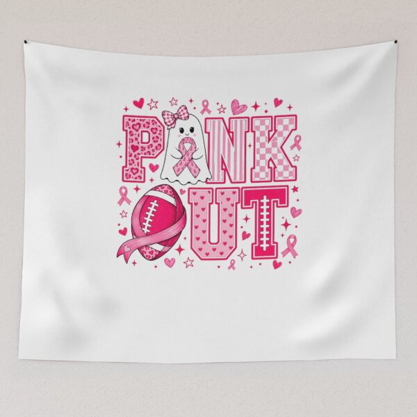 Item preview, Pink Out Game Day Football Breast Cancer Awareness October designed and sold by AARABwino.