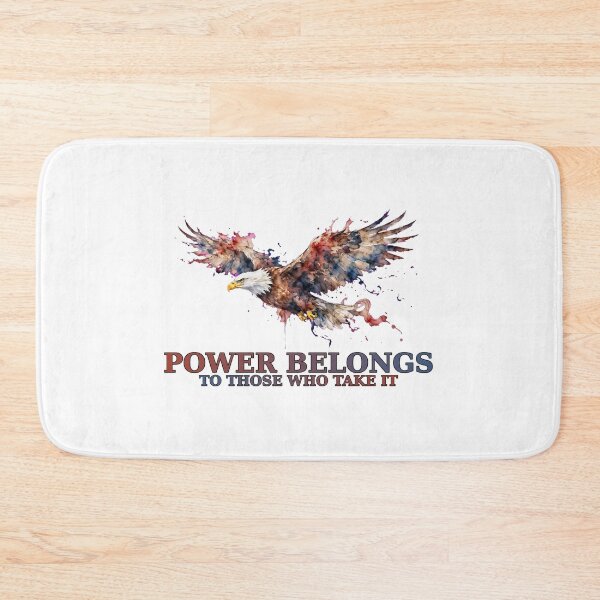 Item preview, Power Belongs To Those Who Take It Eagle Motivational Quote Art designed and sold by Vibe-Vary.