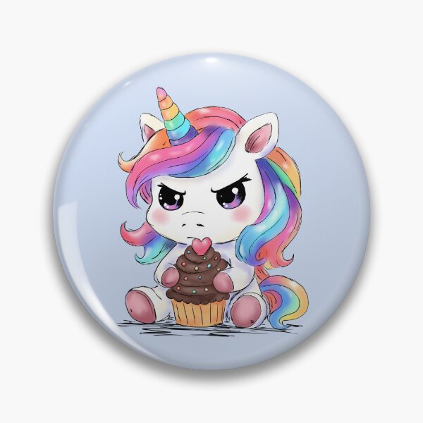 Item preview, Grumpy Unicorn with Cupcake designed and sold by HRSCreates.