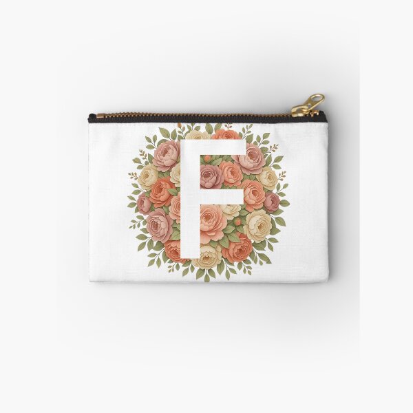 Item preview, White Letter F Floral Monogram designed and sold by ITCHAWAWAA.