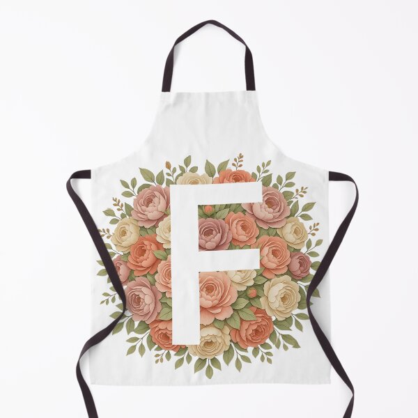 Item preview, White Letter F Floral Monogram designed and sold by ITCHAWAWAA.