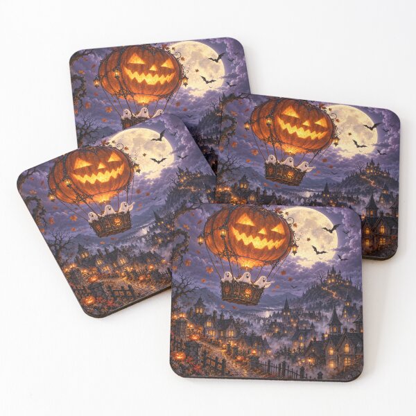 Item preview, Midnight Flight Over Halloween Hollow designed and sold by Kimberly Palmer.