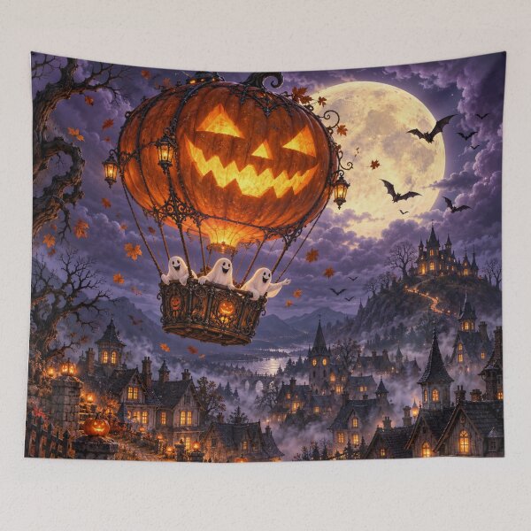 Item preview, Midnight Flight Over Halloween Hollow designed and sold by Kimberly Palmer.