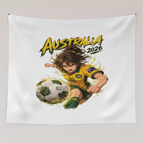 Item preview, Australia 2026 – Anime Soccer Hero Illustration World Cup 2026 designed and sold by 4U---Store.