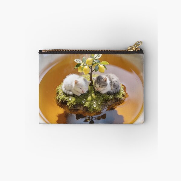 Item preview, Cute Sleeping Kittens on Lemon Tree Island in Teacup designed and sold by OksArtStudio.