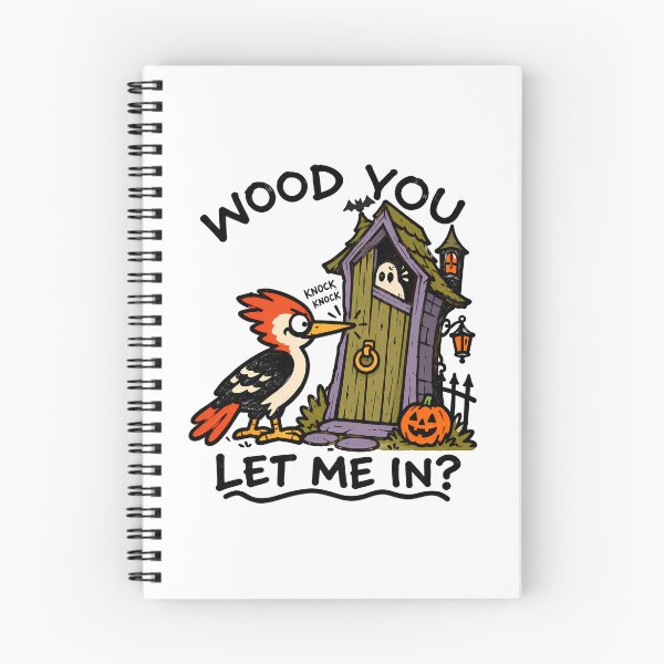 Item preview, Wood You Let Me In Funny Halloween Woodpecker & Ghost Pun designed and sold by NatureStyle555.
