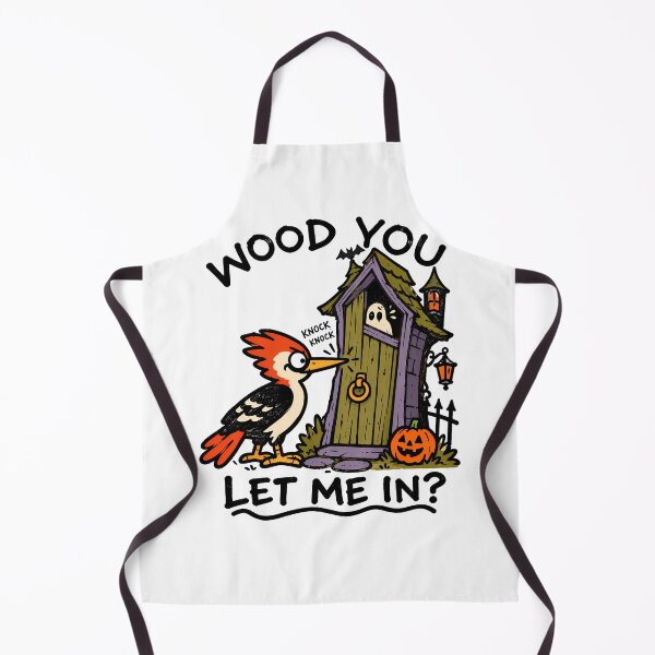 Item preview, Wood You Let Me In Funny Halloween Woodpecker & Ghost Pun designed and sold by NatureStyle555.