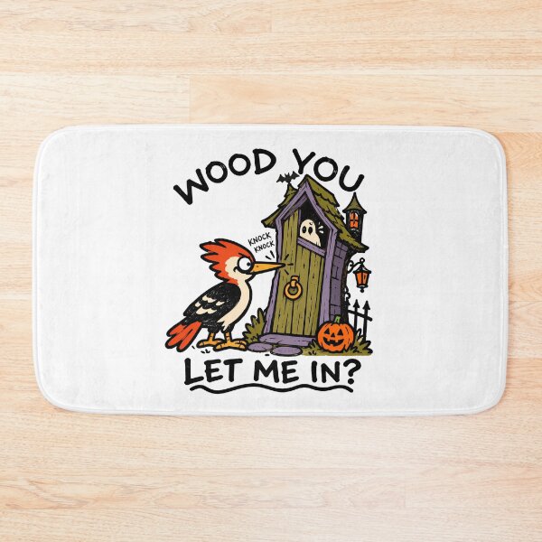 Item preview, Wood You Let Me In Funny Halloween Woodpecker & Ghost Pun designed and sold by NatureStyle555.