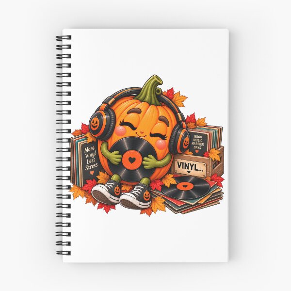 Item preview, Vinyl Pumpkin – Cozy Autumn Record Lover designed and sold by The Cutting Room.
