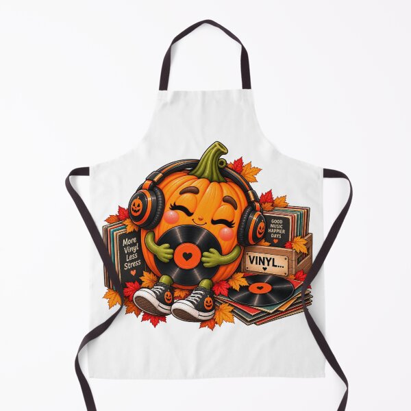 Item preview, Vinyl Pumpkin – Cozy Autumn Record Lover designed and sold by The Cutting Room.