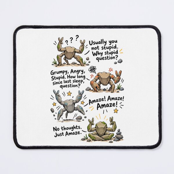 Item preview, Funny Stone Creature Sarcastic Quote, Grumpy Angry Stupid Rock Monster designed and sold by LandFinStudio.