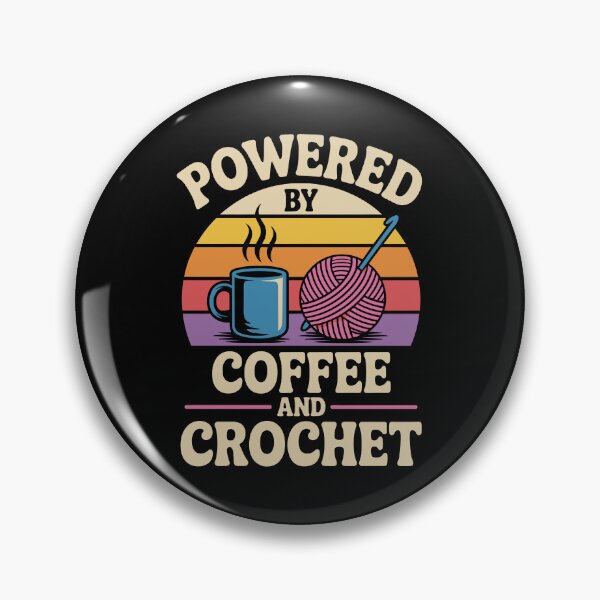 Item preview, Powered by Coffee and Crochet   designed and sold by jkrphoto.
