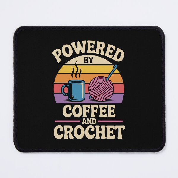 Item preview, Powered by Coffee and Crochet designed and sold by jkrphoto.