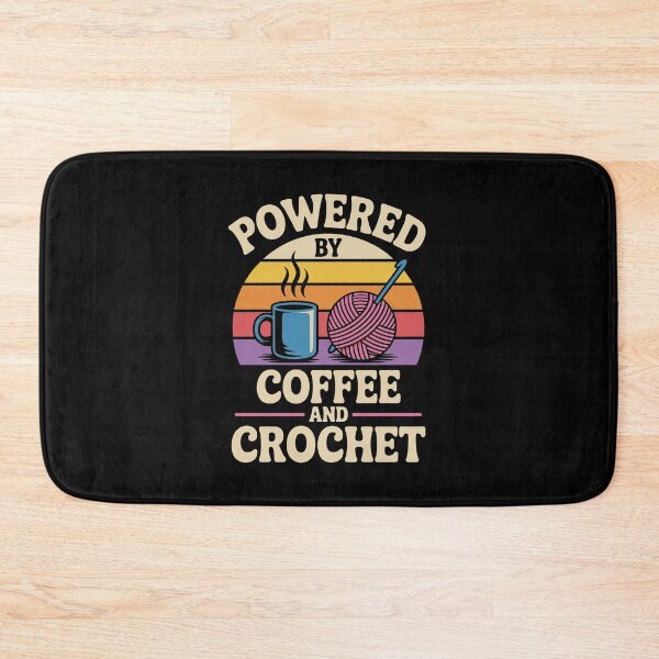 Item preview, Powered by Coffee and Crochet   designed and sold by jkrphoto.