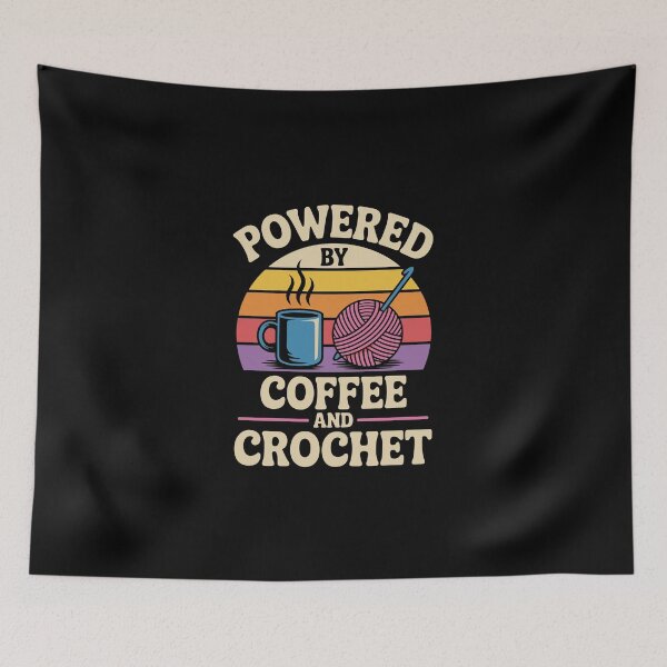 Item preview, Powered by Coffee and Crochet designed and sold by jkrphoto.
