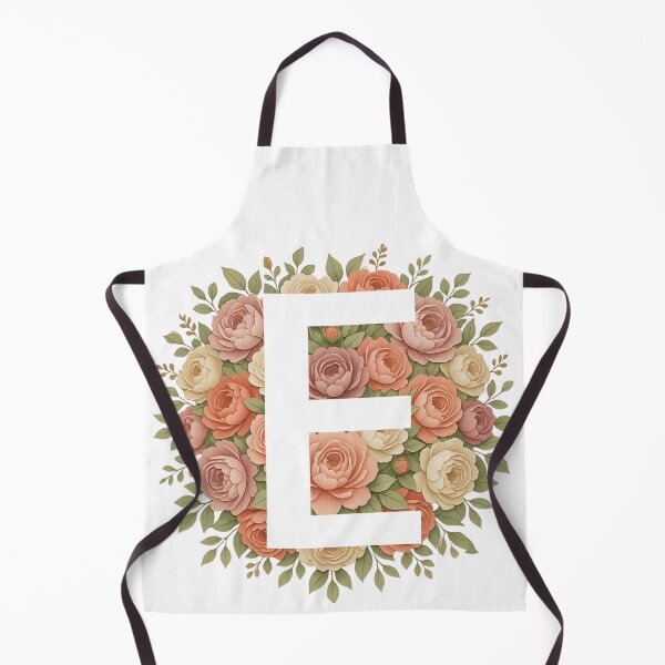 Item preview, White Letter E Floral Monogram designed and sold by ITCHAWAWAA.