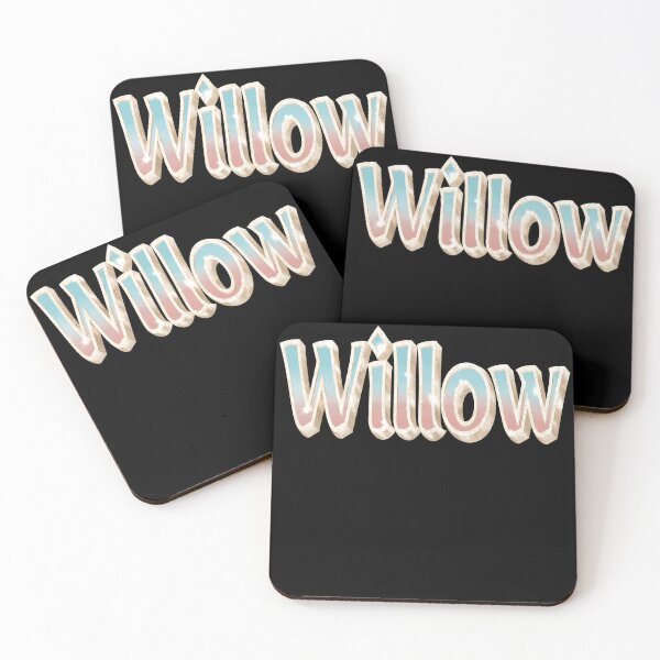 Item preview, Willow Name in Blue and Coral with a Glam Style designed and sold by AloraDawnEve.
