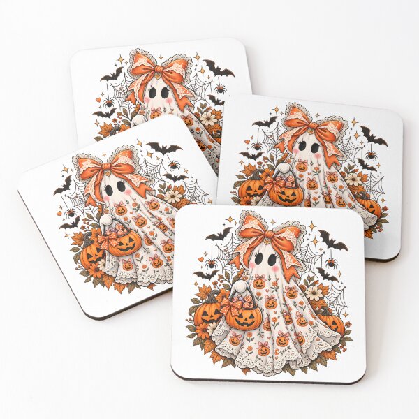 Item preview, Cute Halloween Ghost Pumpkin Floral Bow – Spooky Autumn Ghost Lover Fall Halloween designed and sold by Rtcraftani.