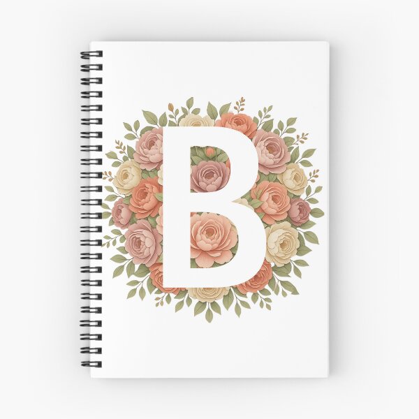 Item preview, White Letter B Floral Monogram designed and sold by ITCHAWAWAA.
