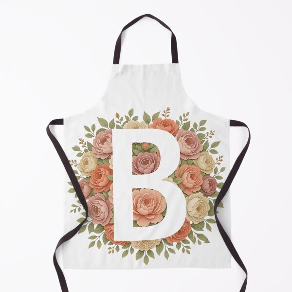 Item preview, White Letter B Floral Monogram designed and sold by ITCHAWAWAA.