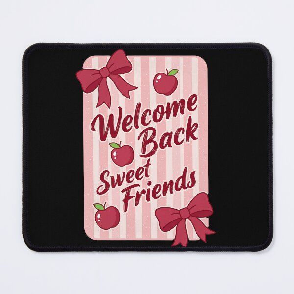 Item preview, Welcome Back Sweet Friends Red Apples Bows Art designed and sold by marry treasures.