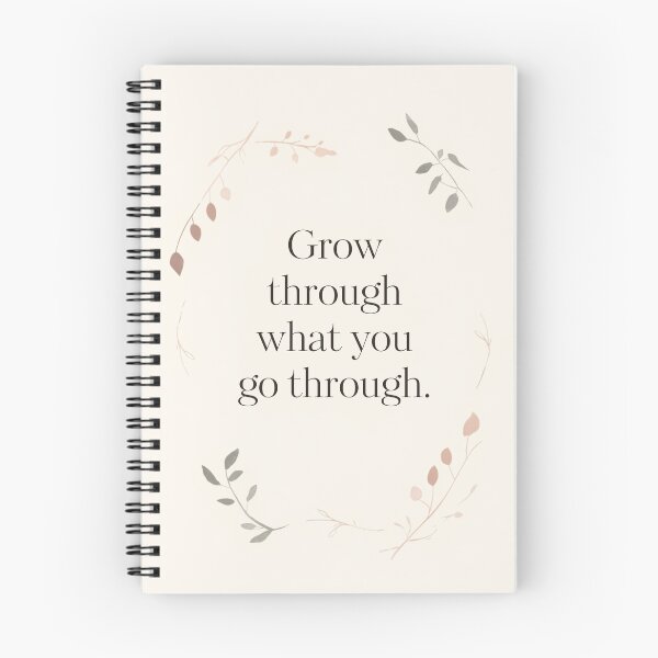 Item preview, Grow Through What You Go Through Print | Botanical Quote Wall Art | Mental Health Inspiration Poster | Neutral Boho Floral Decor | Unframed Positive Quote Art designed and sold by OriginalOwly.