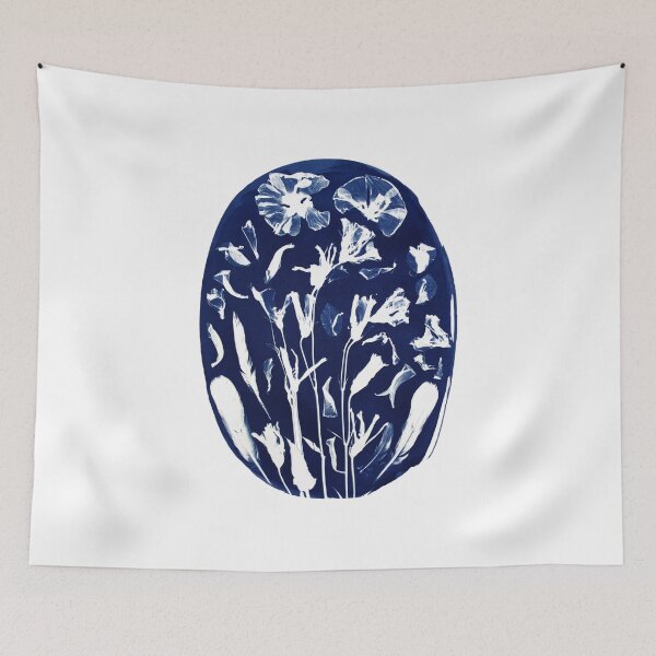 Item preview, Morning Glory & Feathers — Original Cyanotype designed and sold by aydn-tee.