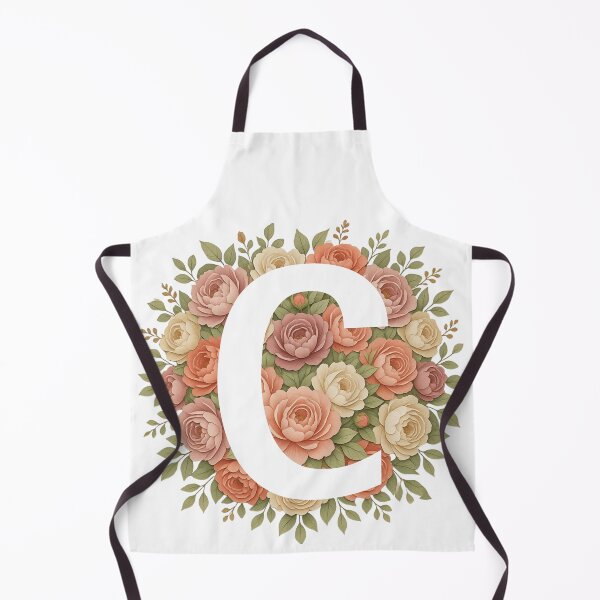 Item preview, White Letter C Floral Monogram designed and sold by ITCHAWAWAA.