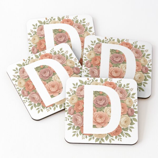 Item preview,  White Letter D Floral Monogram designed and sold by ITCHAWAWAA.