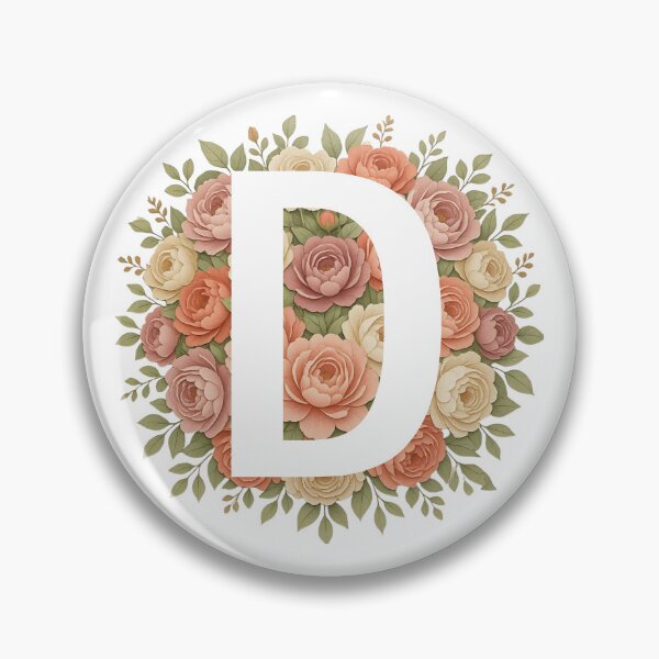 Item preview,  White Letter D Floral Monogram designed and sold by ITCHAWAWAA.