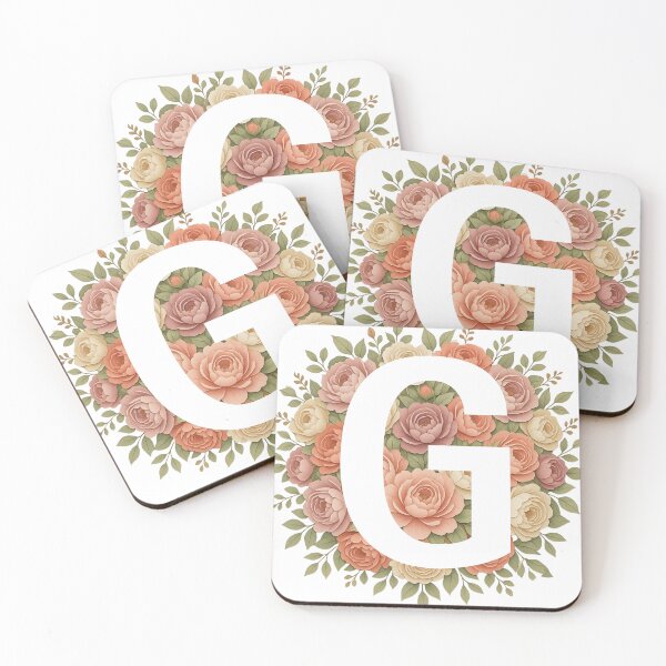 Item preview,  White Letter F Floral Monogram designed and sold by ITCHAWAWAA.