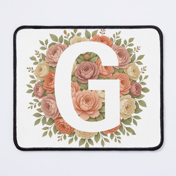 Item preview, White Letter F Floral Monogram designed and sold by ITCHAWAWAA.