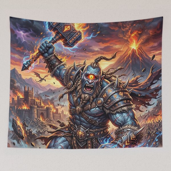 Item preview, Raging Cyclops - Epic Dark Fantasy Art designed and sold by Lucid Dream Pixel.