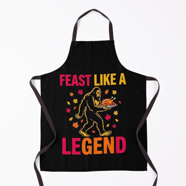 Item preview, Feast Like A Legend Bigfoot Thanksgiving Turkey Sasquatch Autumn Fall Leaves Funny Cryptid Holiday Design designed and sold by 519xdesign.