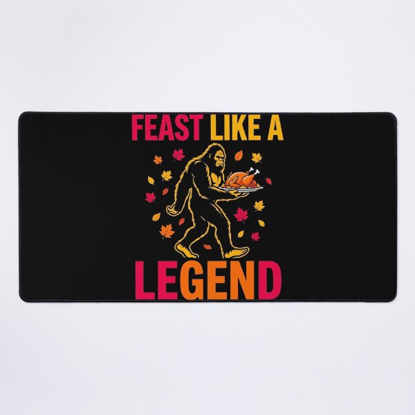 Item preview, Feast Like A Legend Bigfoot Thanksgiving Turkey Sasquatch Autumn Fall Leaves Funny Cryptid Holiday Design designed and sold by 519xdesign.