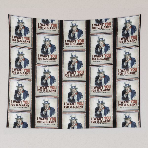 Item preview, I Want You For U.S. Army Nearest Recruiting Station James Montgomery Flagg designed and sold by AmandaMasten.