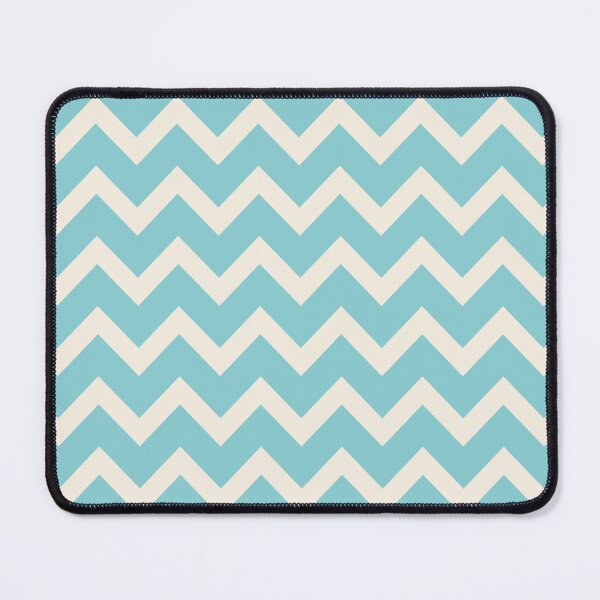 Item preview, Aqua Blue Ivory Chevron Zigzag Pattern designed and sold by GemsAnatomy.